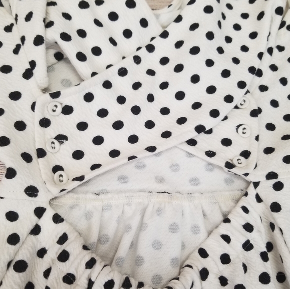 Anthropologie Postmark Black and White Polka Dot Dress - Picture 7 of 8